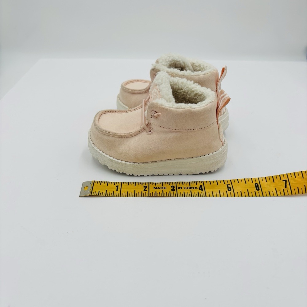 Hey Dude Lil Dude Cozy Pink Girls Slip-On Shoes Size US C4 Toddlers Sherpa Lined - Picture 12 of 12
